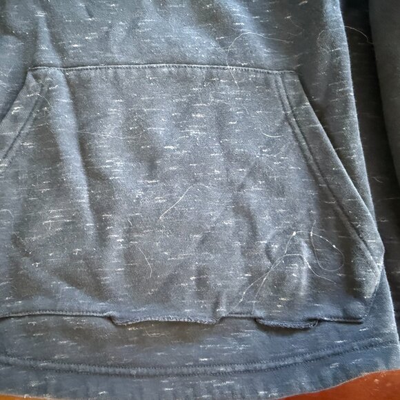 Blue unisex Adidas Hoodie with White Stripes Size Mens Small - Picture 3 of 6